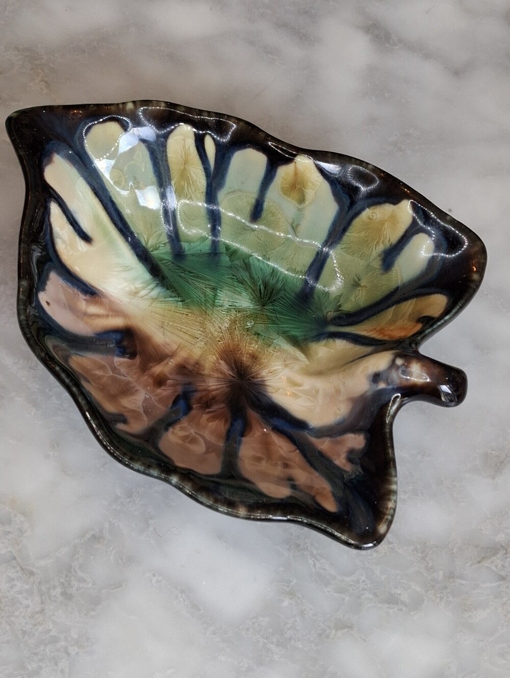Edgecomb Potters Leaf Ceramic Bowl Pin Dish